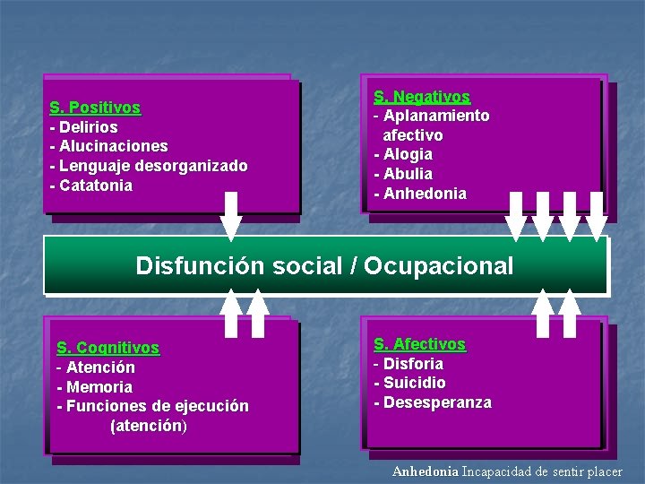 S. Positivos - Delirios - Alucinaciones - Lenguaje desorganizado - Catatonia S. Negativos - S. Positivos - Delirios - Alucinaciones - Lenguaje desorganizado - Catatonia S. Negativos -