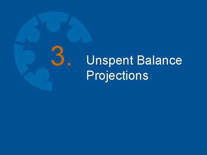 3. Unspent Balance Projections 