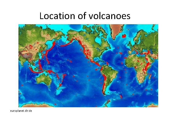 Location of volcanoes europlanet. dlr. de 