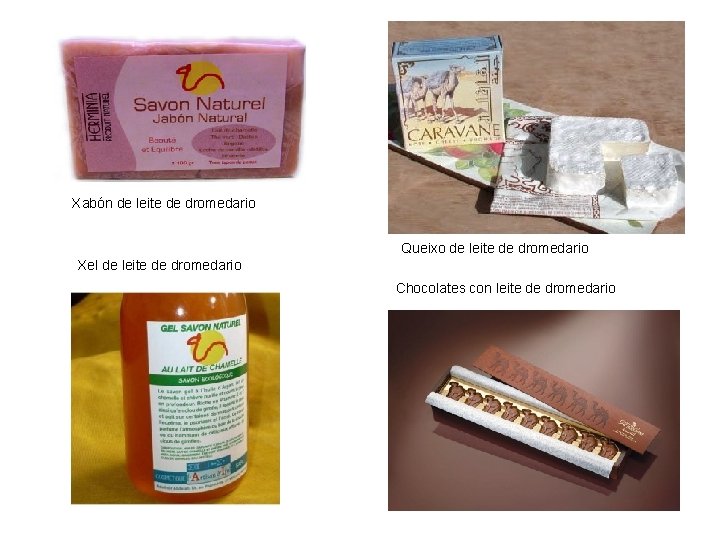 Xabón de leite de dromedario Queixo de leite de dromedario Xel de leite de