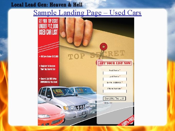 Sample Landing Page – Used Cars 