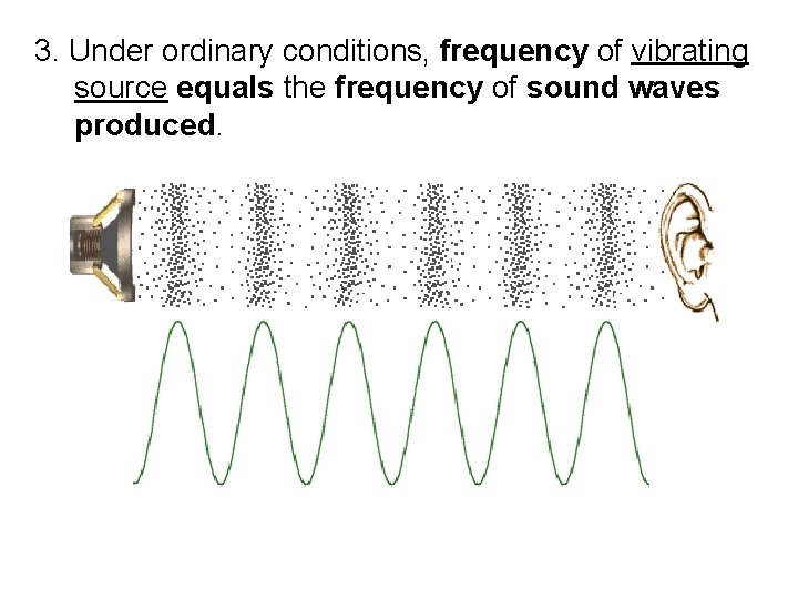 3. Under ordinary conditions, frequency of vibrating source equals the frequency of sound waves