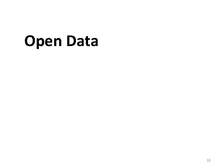 Open Data 18 