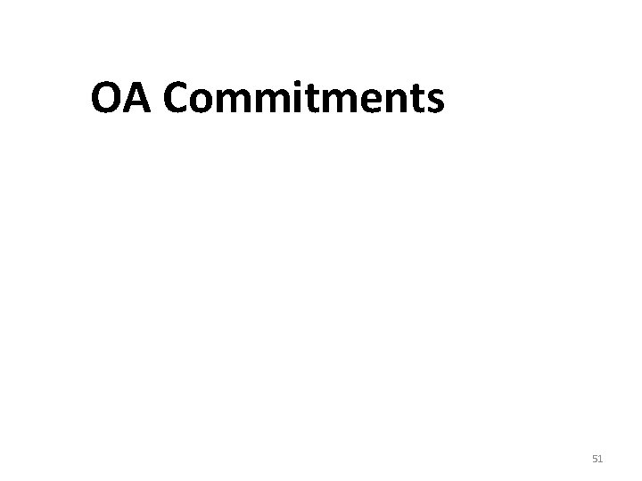 OA Commitments 51 