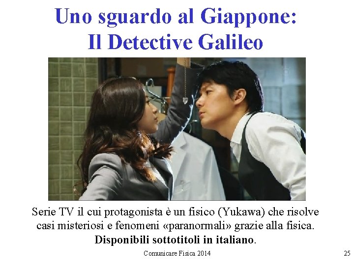 Uno sguardo al Giappone: Il Detective Galileo Serie TV il cui protagonista è un