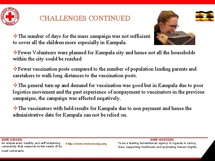 CHALLENGES CONTINUED v. The number of days for the mass campaign was not sufficient