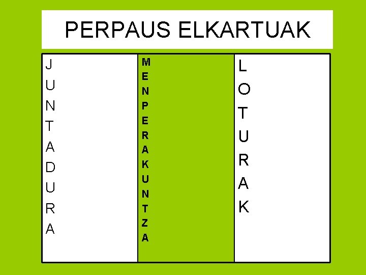 PERPAUS ELKARTUAK J U N T A D U R A M E N