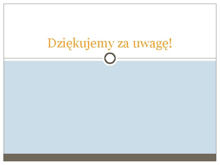 Dziękujemy za uwagę! Dziękujemy za uwagę!