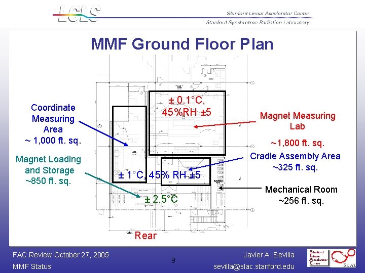 MMF Ground Floor Plan ± 0. 1°C, 45%RH ± 5 Coordinate Measuring Area ~