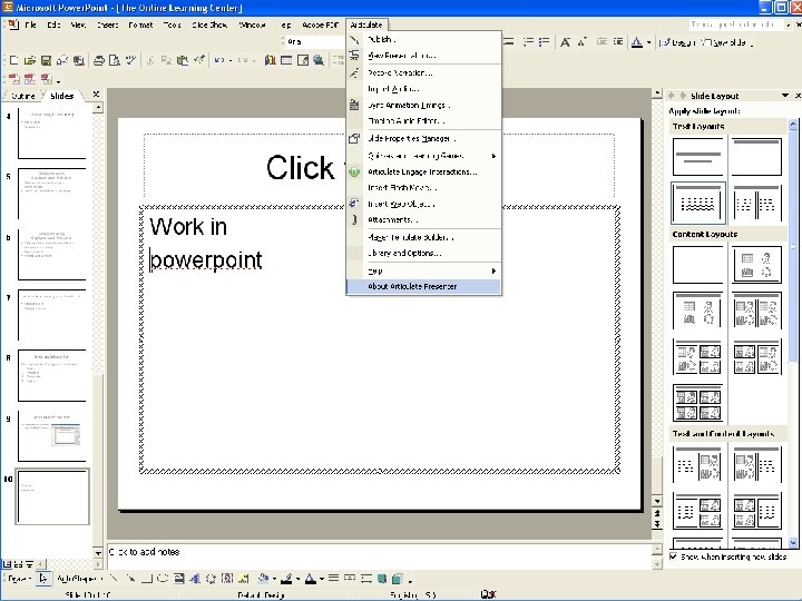 Work in powerpoint 