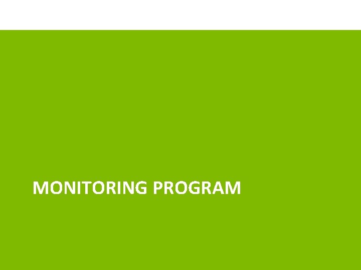 MONITORING PROGRAM 