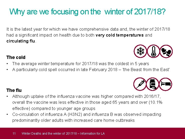 Why are we focusing on the winter of 2017/18? It is the latest year