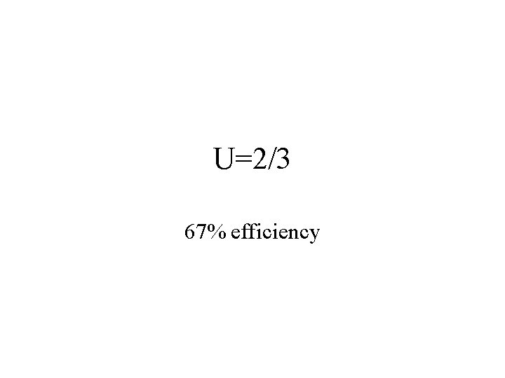 U=2/3 67% efficiency 