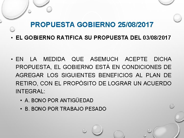 PROPUESTA GOBIERNO 25/08/2017 • EL GOBIERNO RATIFICA SU PROPUESTA DEL 03/08/2017 • EN LA PROPUESTA GOBIERNO 25/08/2017 • EL GOBIERNO RATIFICA SU PROPUESTA DEL 03/08/2017 • EN LA