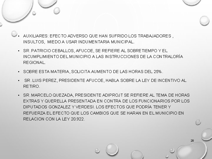 • AUXILIARES: EFECTO ADVERSO QUE HAN SUFRIDO LOS TRABAJADORES , INSULTOS, MIEDO A • AUXILIARES: EFECTO ADVERSO QUE HAN SUFRIDO LOS TRABAJADORES , INSULTOS, MIEDO A