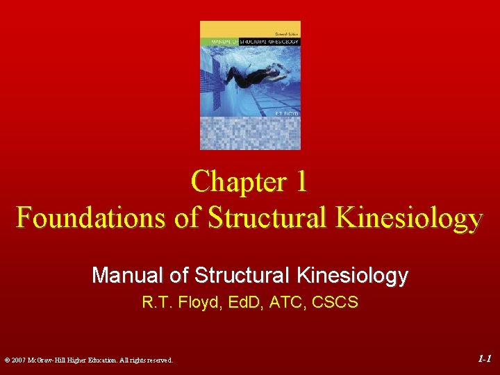 Chapter 1 Foundations of Structural Kinesiology Manual of Structural Kinesiology R. T. Floyd, Ed.