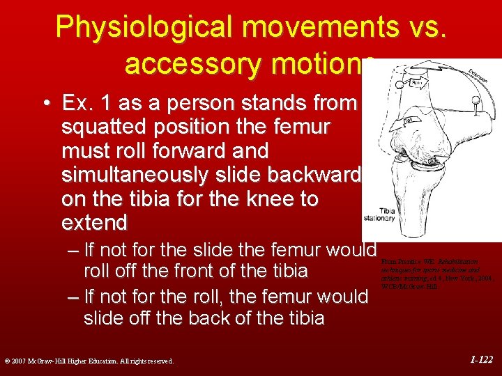 Physiological movements vs. accessory motions • Ex. 1 as a person stands from a