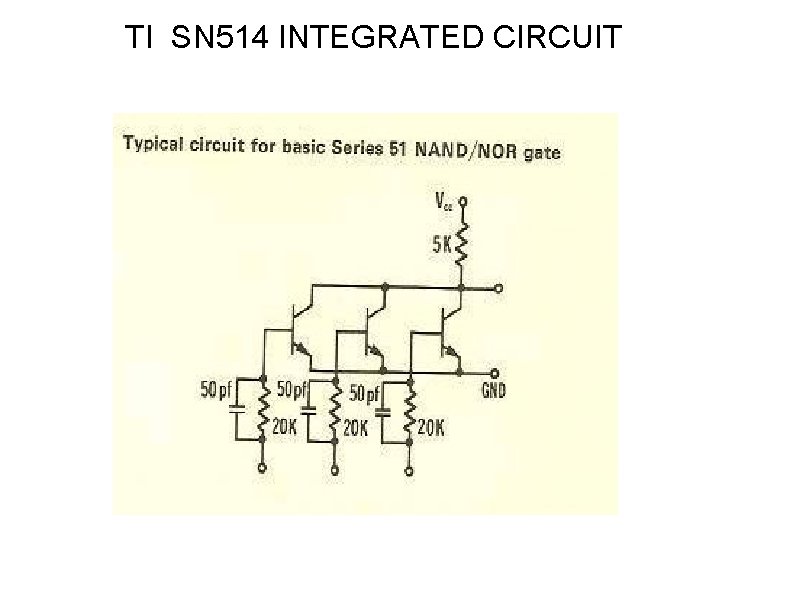 TI SN 514 INTEGRATED CIRCUIT 