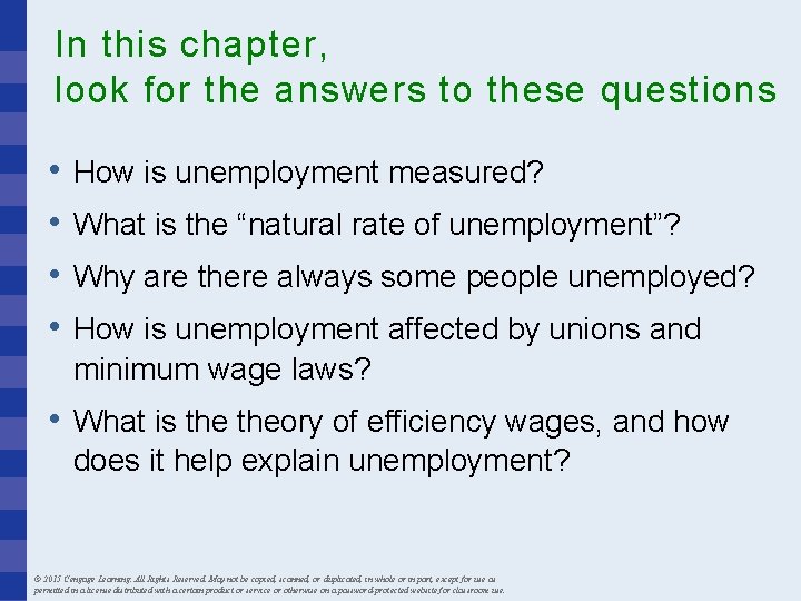 In this chapter, look for the answers to these questions • • How is