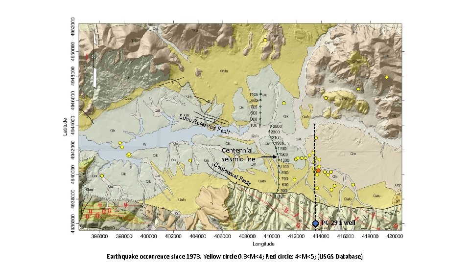 Lim a Re serv oir F ault Ce Centennial seismic line nte nni a