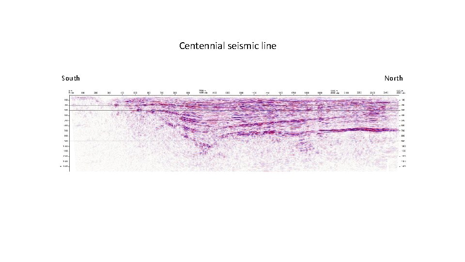 Centennial seismic line South North 