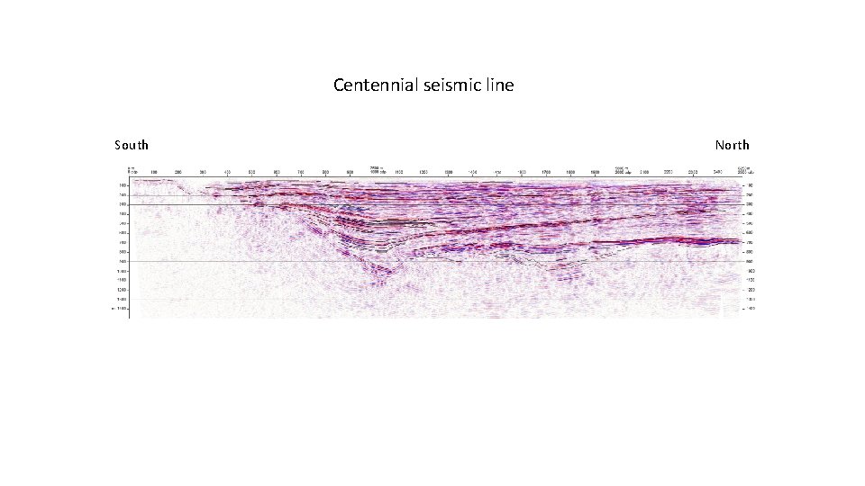 Centennial seismic line South North 