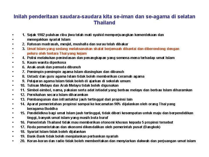 Inilah penderitaan saudara-saudara kita se-iman dan se-agama di selatan Thailand • • • •