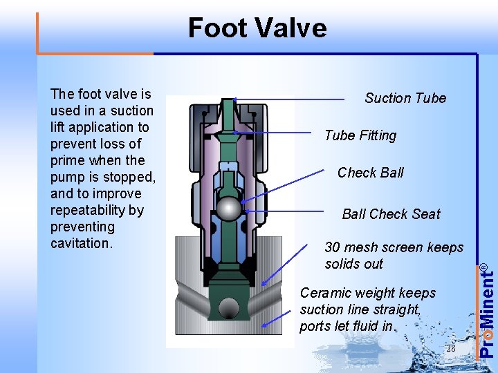 Foot Valve Suction Tube Fitting Check Ball Check Seat 30 mesh screen keeps solids