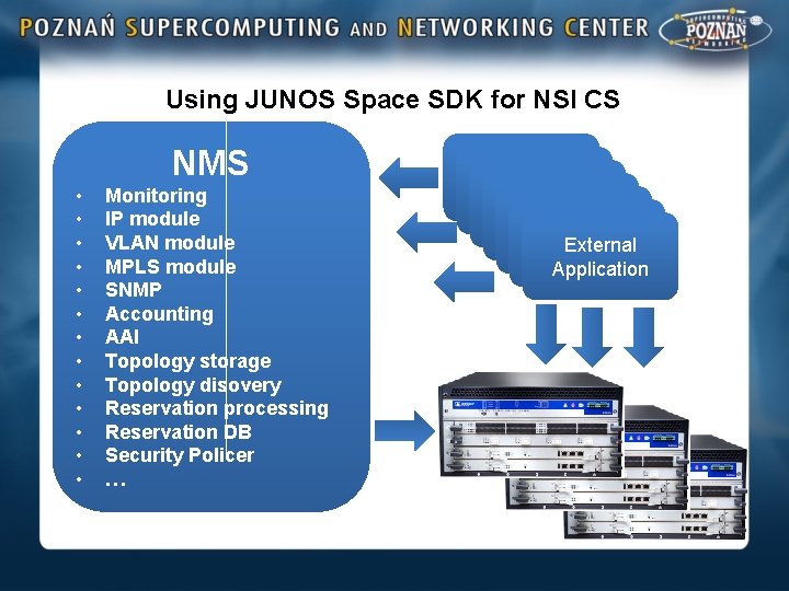 Using JUNOS Space SDK for NSI CS NMS • • • • Monitoring IP