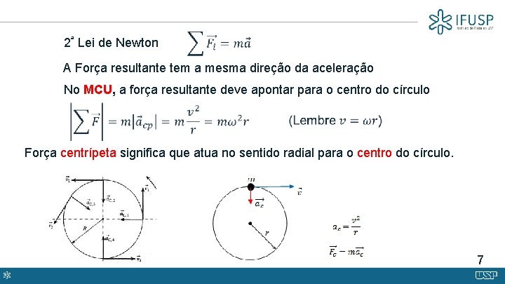 2ª Lei de Newton A Força resultante tem a mesma direção da aceleração No