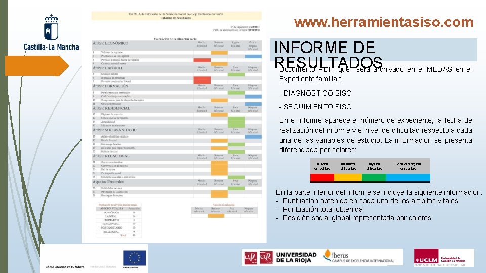 www. herramientasiso. com INFORME DE RESULTADOS Documento PDF, que será archivado en el MEDAS