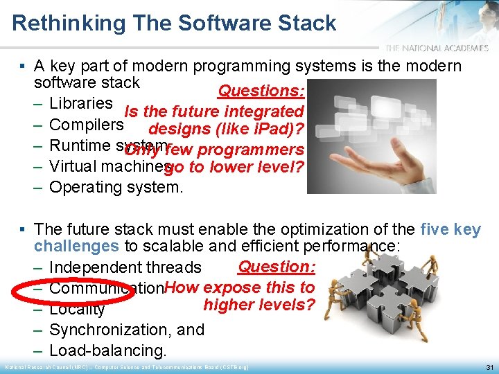 Rethinking The Software Stack § A key part of modern programming systems is the