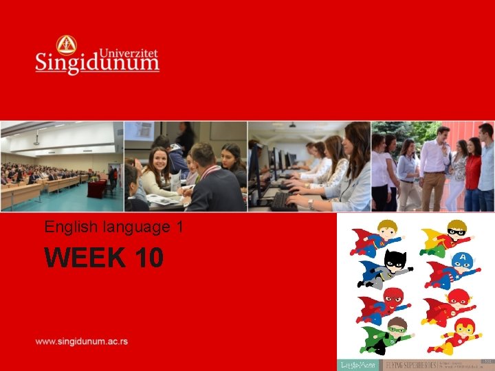 English language 1 WEEK 10 