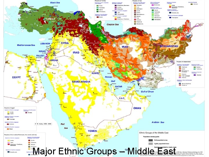 Major Ethnic Groups – Middle East 