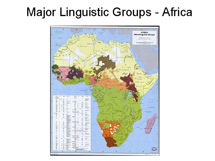 Major Linguistic Groups - Africa 