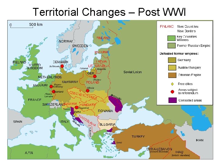 Territorial Changes – Post WWI 