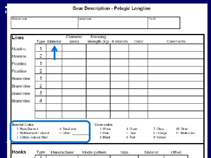 Gear Description Form 