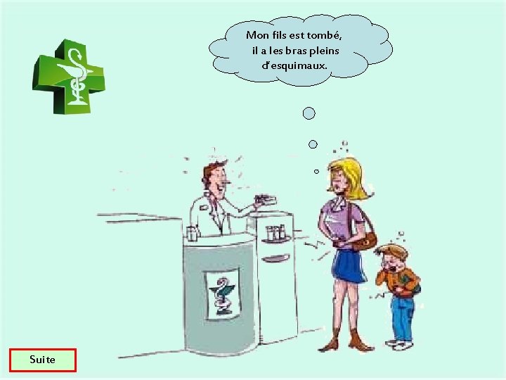Mon fils est tombé, il a les bras pleins d’esquimaux. Suite 