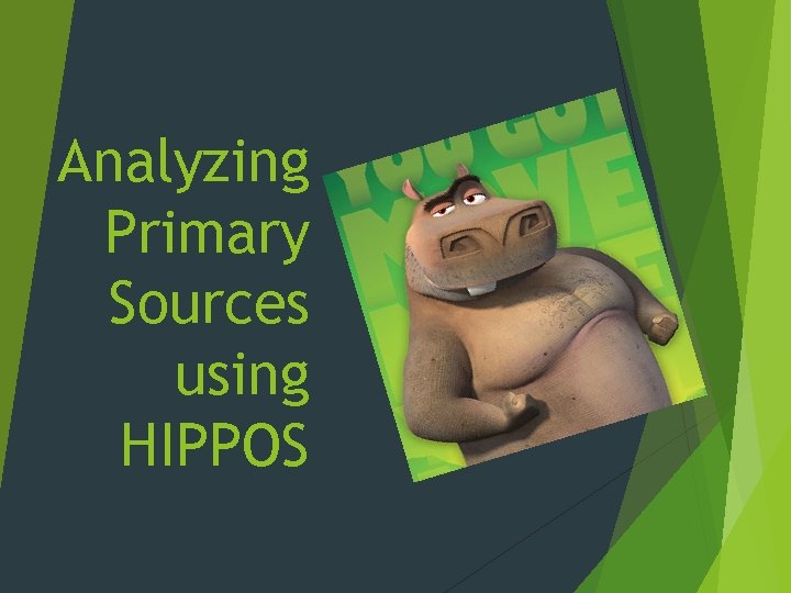 Analyzing Primary Sources using HIPPOS AP World History 