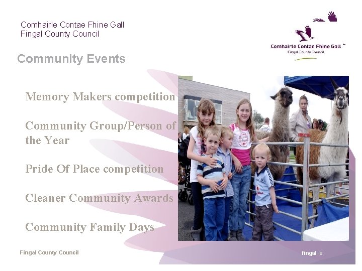Comhairle Contae Fhine Gall Fingal County Council Community Events Memory Makers competition Community Group/Person