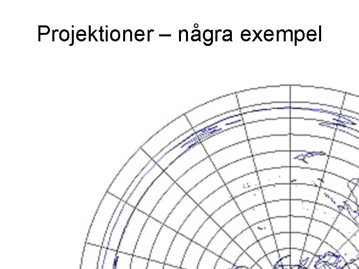 Projektioner – några exempel 