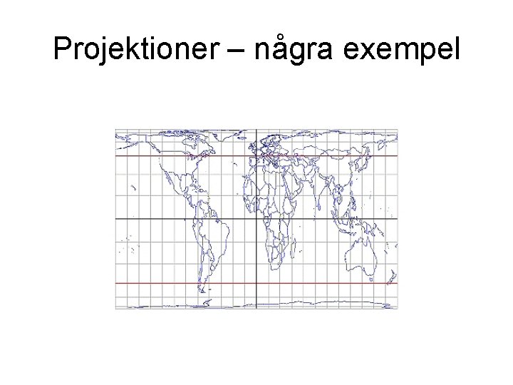 Projektioner – några exempel 