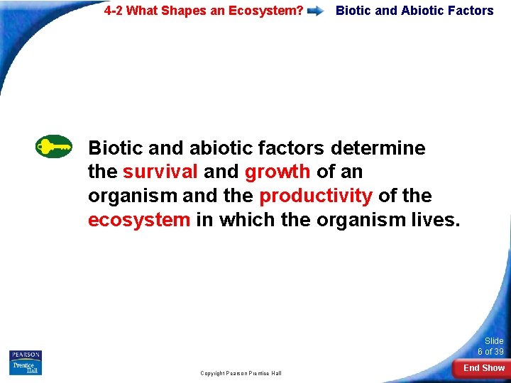 4 -2 What Shapes an Ecosystem? Biotic and Abiotic Factors Biotic and abiotic factors