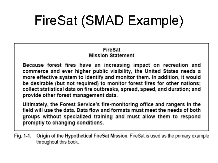 Fire. Sat (SMAD Example) 