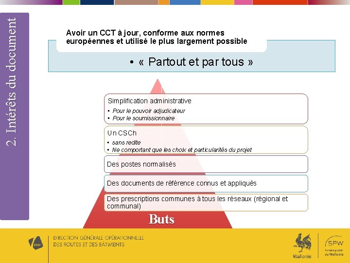 2. Intérêts du document Avoir un CCT à jour, conforme aux normes européennes et 2. Intérêts du document Avoir un CCT à jour, conforme aux normes européennes et