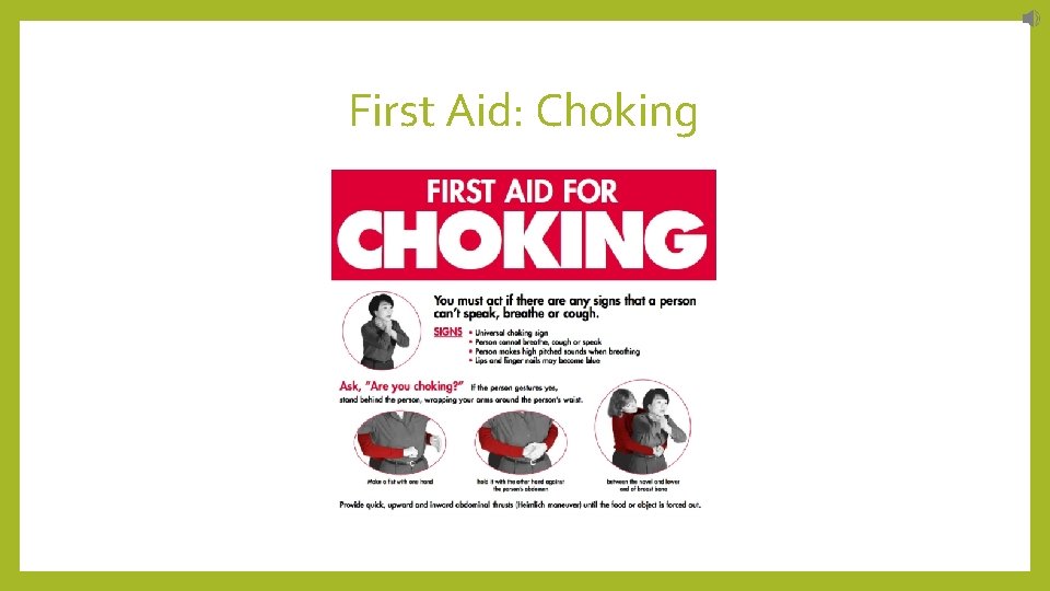 First Aid: Choking 