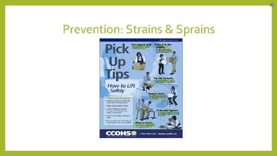 Prevention: Strains & Sprains 