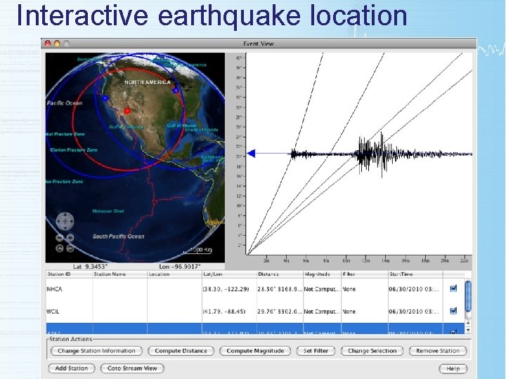 Interactive earthquake location Facilitate – Collaborate – Educate Interactive earthquake location Facilitate – Collaborate – Educate