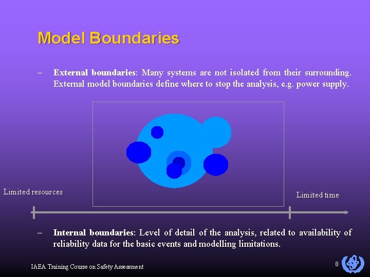 Model Boundaries – External boundaries: Many systems are not isolated from their surrounding. External