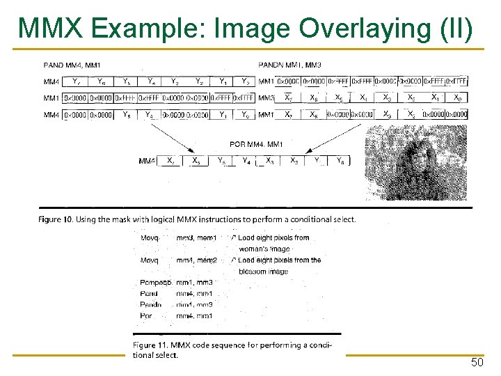 MMX Example: Image Overlaying (II) 50 